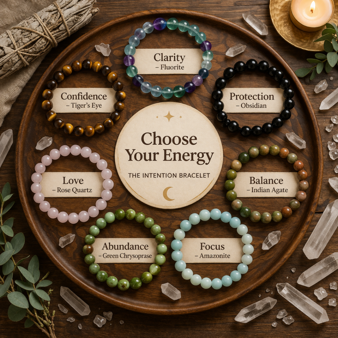 Intention Bracelet – Crystal Energy for Calm, Clarity & Confidence