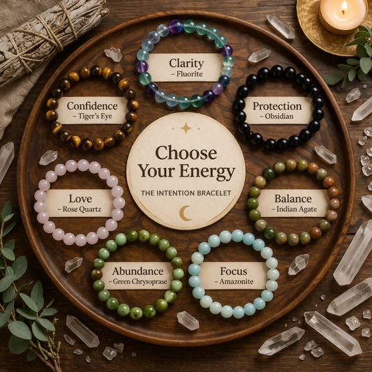 Intention Bracelet – Crystal Energy for Calm, Clarity & Confidence