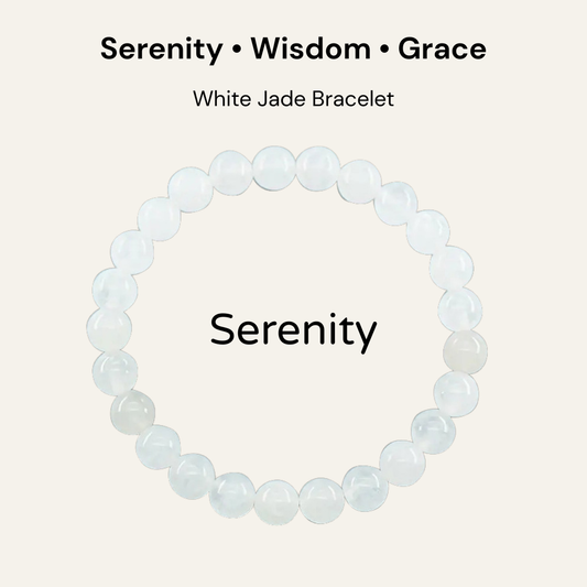 White Jade – Serenity Bracelet (8mm Beads)