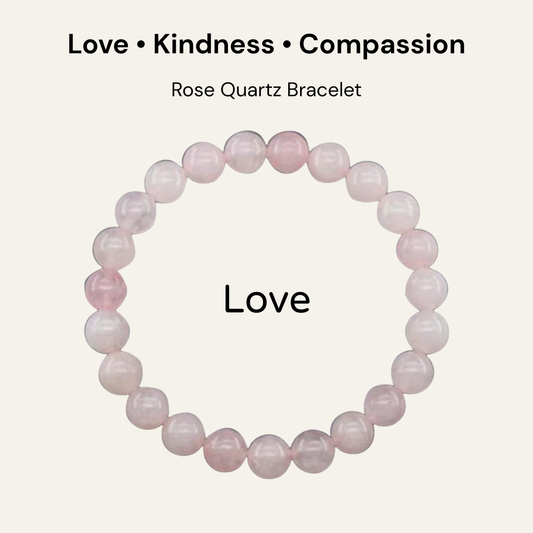 Rose Quartz – Love Bracelet (8mm Beads)