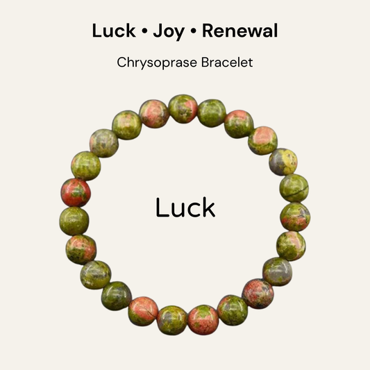 Chrysoprase – Luck Bracelet (8mm Beads)
