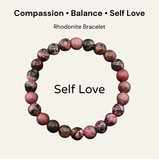 Rhodonite – Self Love Bracelet (8mm Beads)