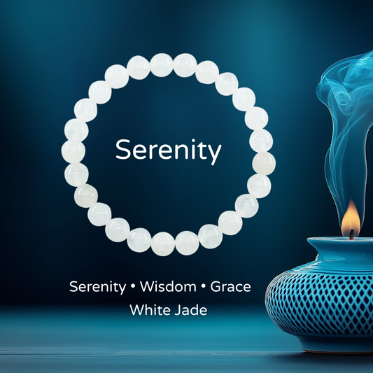 White Jade – Serenity Bracelet (8mm Beads)