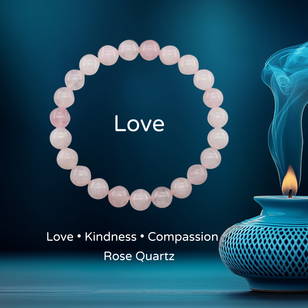 Rose Quartz – Love Bracelet (8mm Beads)