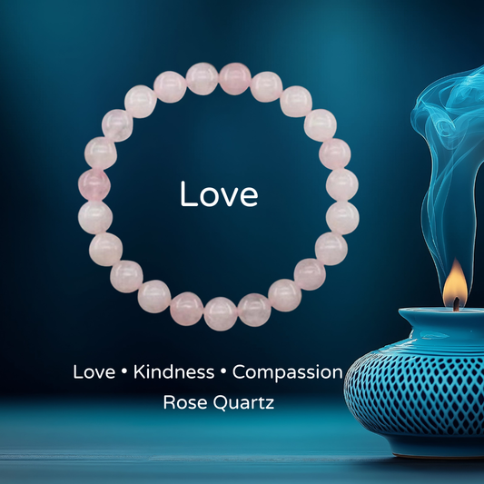 Rose Quartz – Love Bracelet (8mm Beads)