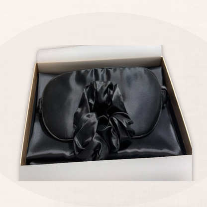 Silk Sleep Ritual Set – 100% Mulberry Silk Pillowcase, Eye Mask & Hair Tie